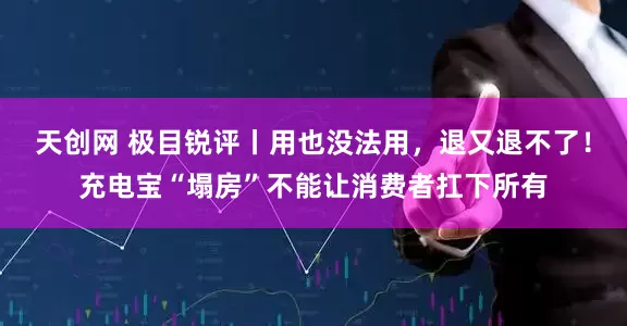 天创网 极目锐评丨用也没法用，退又退不了！充电宝“塌房”不能让消费者扛下所有